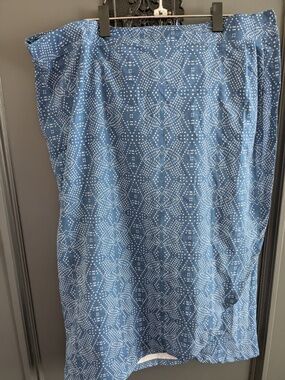 RipSkirt Hawaii Blue and White Wrap Skirt XXL